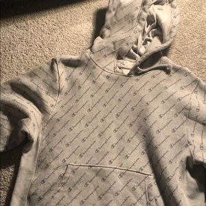 MENS CHAMPION GREY HOODIE